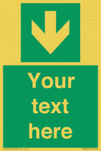 Safe condition Custom arrow down sign